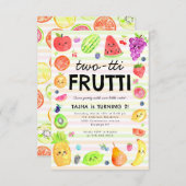 Carte De Correspondance Budget Fruits d'été à deux tti 2e anniversaire (Devant / Derrière)