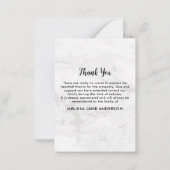 Carte De Correspondance Budget Funérailles Merci commémoratif Sympathie (Dos)