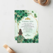 Carte De Correspondance Budget Green Gold Princess Mis Québec Merci (Devant/Arrière en situation)