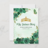 Carte De Correspondance Budget Green Gold Princess Mis Québec Merci (Dos)