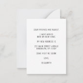 Carte De Correspondance Budget J'ai déménagé Changement d'adresse Photo Dé (Dos)