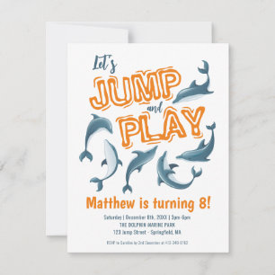 Carte De Correspondance Budget Jouer à Dolphin Park Jeu pour enfants fête
