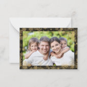 Carte De Correspondance Budget Joyeux Noël 2 Photo Gold (Dos)