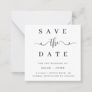 Carte De Correspondance BUDGET Mariage Minimaliste Enregistrer La Date Inv