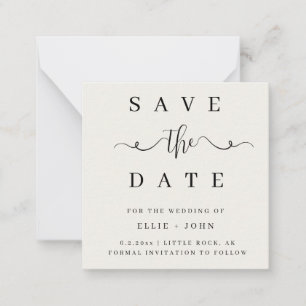 Carte De Correspondance BUDGET Mariage Minimaliste Enregistrer La Date Inv