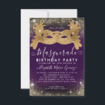 Carte De Correspondance Budget Masquerade Purple Gold Parties scintillant<br><div class="desc">Glam moderne Masquerade violet violet lavande Plum or Parties scintillant étincelante poussière Anniversaire Fête Invitation</div>