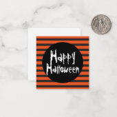 Carte De Correspondance BUDGET MINI Orange Black Éffrayant Halloween heure (Devant/Arrière en situation)