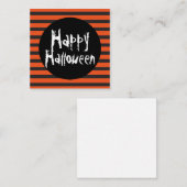 Carte De Correspondance BUDGET MINI Orange Black Éffrayant Halloween heure (Devant / Derrière)