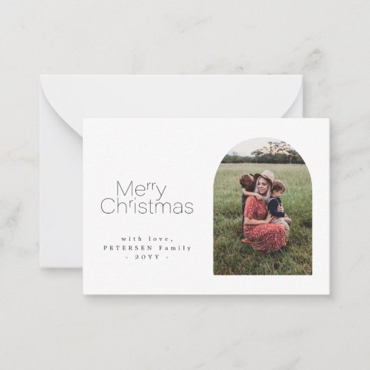 Carte De Correspondance Budget MINI TAILLE photo simple Noël (Devant)