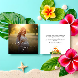 Carte De Correspondance Budget Moderne Baby shower des bois Merci Photo