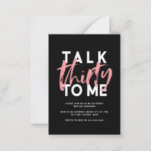 Carte De Correspondance budget Moderne typographie minimale girly rose 30e