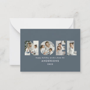 Carte De Correspondance budget Noel Noël bold 4 photo simple Vacances