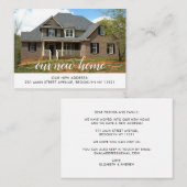 Carte De Correspondance Budget Notre nouvelle maison Changement d'adresse (Devant / Derrière)