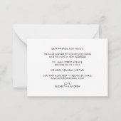 Carte De Correspondance Budget Notre nouvelle maison Changement d'adresse (Dos)