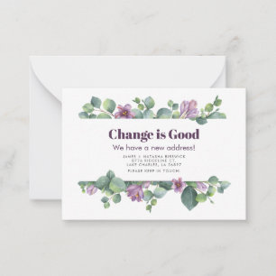 Carte De Correspondance Budget Nouvelle adresse Eucalyptus Moving Faire-pa