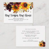 Carte De Correspondance Budget Nouvelle saison Nouvelle maison Automne Tou (Devant / Derrière)