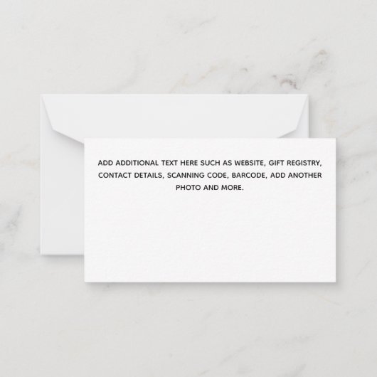 Carte De Correspondance BUDGET Photo Enregistrer Dates Plage tropicale (Dos)