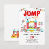 Carte De Correspondance Budget Rebondissons Trampoline Park Anniversaire (Devant / Derrière)