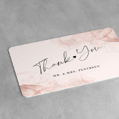 Carte De Correspondance Budget rose or blush mariage moderne merci