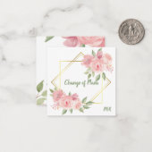 Carte De Correspondance Budget, roses roses roses avec cadre doré. (Devant/Arrière en situation)