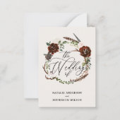 Carte De Correspondance budget rouille fleurie couronne automne Enregistre (Devant)