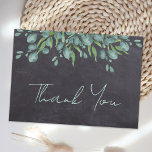 Carte De Correspondance Budget Rustic Chalkboard Vert Merci<br><div class="desc">Envoyer des notes de remerciement à vos amis et à votre famille de votre mariage avec ces ardoises rustiques en damier avec la verdure d'eucalyptus, merci les cartes. Customisez ces cartes de remerciement mariage avec votre message personnel. Ces cartes de remerciement uniques de mariage verdoyant feront une impression durable, vos...</div>
