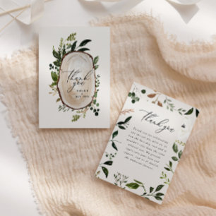 Carte De Correspondance budget Rustique Botanique Verdure Merci chic