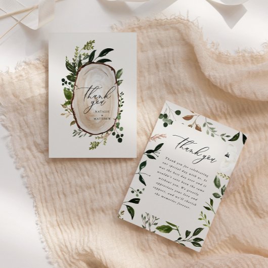 Carte De Correspondance budget Rustique Botanique Verdure Merci chic