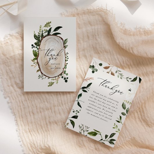 Carte De Correspondance budget Rustique Botanique Verdure Merci chic