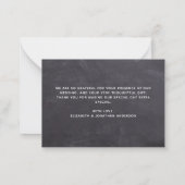 Carte De Correspondance Budget Rustique Chalkboard Chaîne Lumières Merci (Dos)