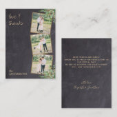 Carte De Correspondance Budget Rustique Eucalyptus Photo Mariage Merci (Devant / Derrière)