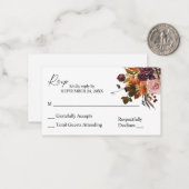 Carte De Correspondance Budget Rustique Golden Orange Rose 2SM Pas de repa (Devant/Arrière en situation)