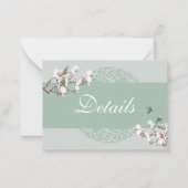 Carte De Correspondance BUDGET Sage Green Chinoiserie Chic Mariage Détails (Devant)
