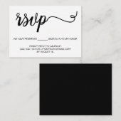 Carte De Correspondance Budget simple noir et blanc Réponse par courriel (Devant / Derrière)