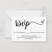 Carte De Correspondance Budget simple noir et blanc Réponse par courriel (Devant)