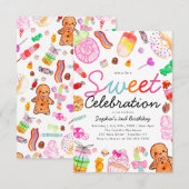 Carte De Correspondance Budget Sweet Celebration Kids Candyland Anniversai (Devant / Derrière)
