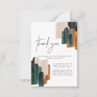 budget terracotta baby shower abstrait merci