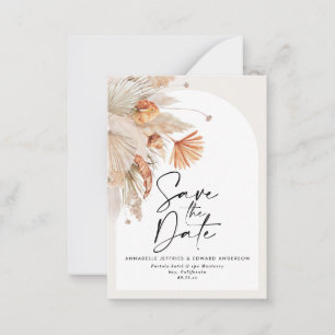 Carte De Correspondance budget terracotta pampas mariage enregistrer la da