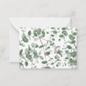 Carte De Correspondance budget vert Eucalyptus feuillage botanique moderne (Dos)