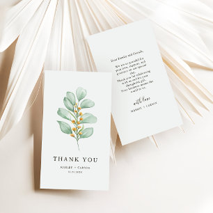 Carte De Correspondance Budget Vert minimaliste Foliage Merci
