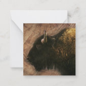 Carte De Correspondance Buffalo de bison de bois (Devant)