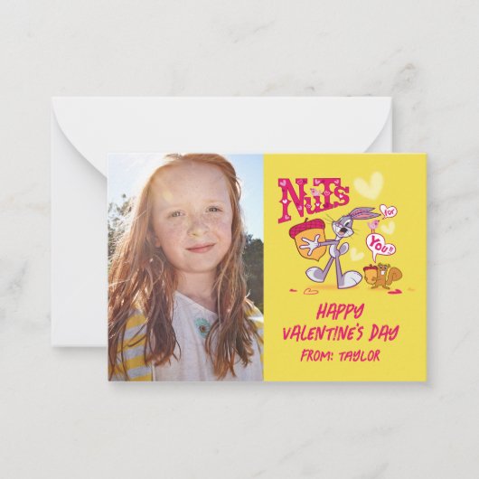 Carte De Correspondance BUGS BUNNY™ C'est Nuts Pour La Saint-Valentin ! (Devant)