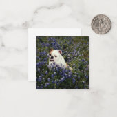 Carte De Correspondance Bulldog anglais en Texas Bluebonnets Note Card (Devant/Arrière en situation)