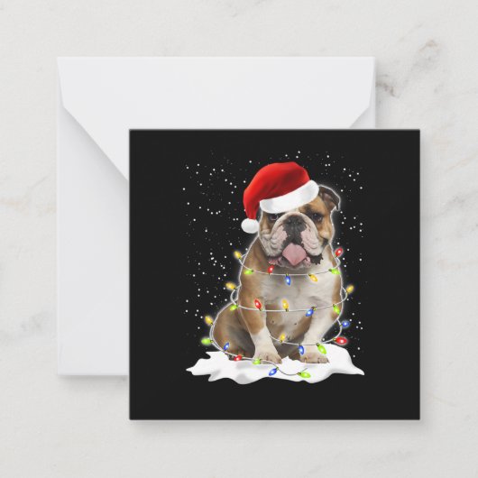 Carte De Correspondance Bulldog Xmas (Devant)