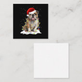 Carte De Correspondance Bulldog Xmas (Devant / Derrière)