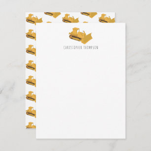 Carte De Correspondance Bulldozer Construction Camion Enfants Enfants