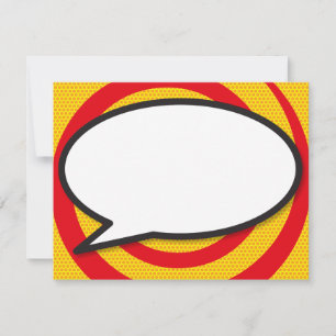 Carte De Correspondance Bulle de dialogue de message amusant en spirale