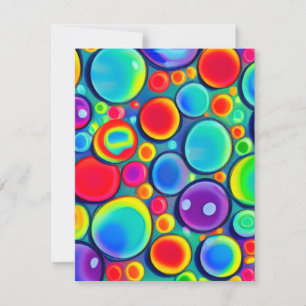 Carte De Correspondance Bulles arc-en-ciel