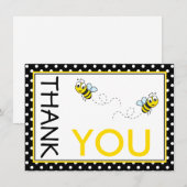 Carte De Correspondance Bumble Bee Thank You Note Card (Devant / Derrière)
