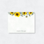 Carte De Correspondance Bumblebee tournesol Eucalyptus papeterie